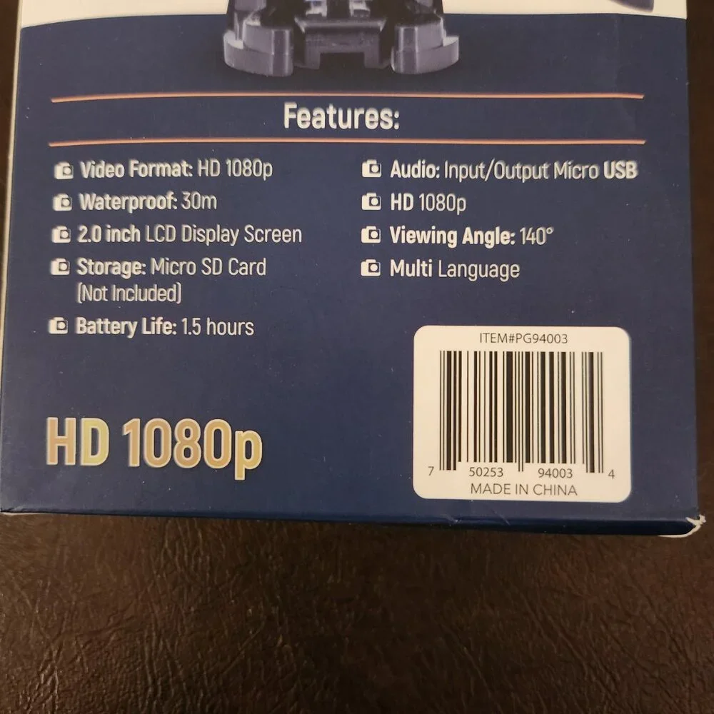 ACTION CAMERA - HD 108P - NEW